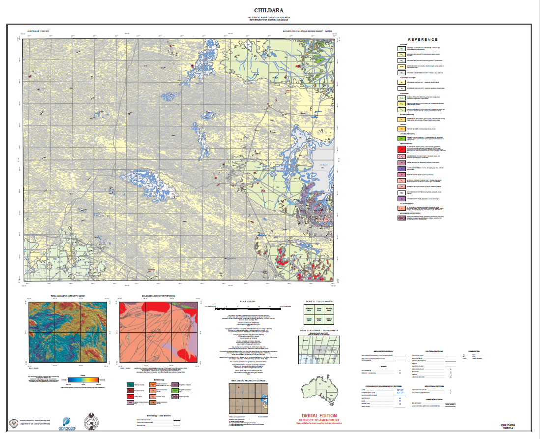 Childara 250K Sheet SH 53-14 Geological map (Digital Edition) - Map ...
