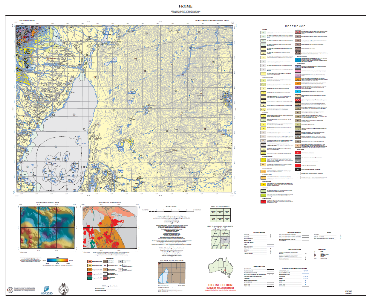 Frome 250K Sheet SH 54-10 Geological map (Digital Edition) - Map ...