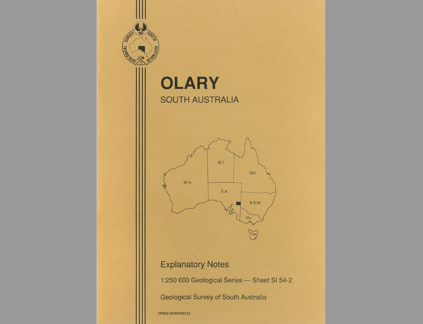 ExpNotes OLARY: Explanatory Notes OLARY, SI 54-02. - Document - SARIG ...
